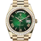 ロレックス デイデイト 228348RBR グリーンオンブレ イエローゴールド 40mm