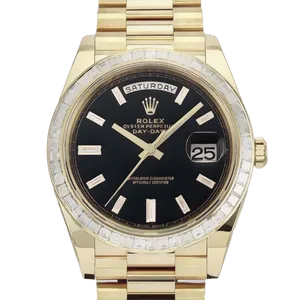 【2024年08月】ロレックス デイデイト 228398TBR イエローゴールド 40mm ブライトブラック 新品