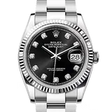 ロレックス デイトジャスト 126234 ブライトブラック ステンレススチール+ホワイトゴールド 36mm