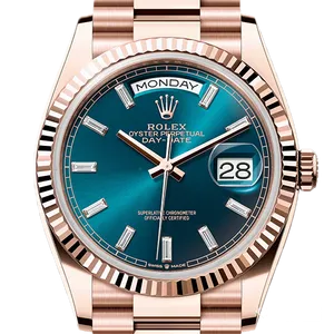 【2024年12月】ロレックス デイデイト 128235 エバーローズゴールド 36mm ブルーグリーン 新品