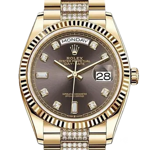 【2022年09月】ロレックス デイデイト 128238 イエローゴールド 36mm ダークグレー 未使用品