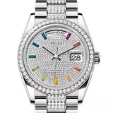 ロレックス デイデイト 128349RBR パヴェダイヤ イエローゴールド 36mm