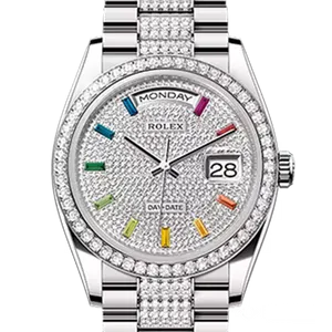 【2023年05月】ロレックス デイデイト 128349RBR イエローゴールド 36mm パヴェダイヤ 新品