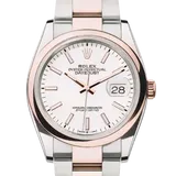 ロレックス デイトジャスト 126201 ホワイト ステンレススチール+エバーローズゴールド 36mm