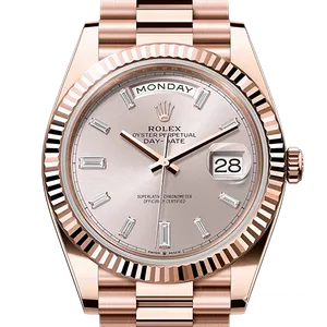 【2022年08月】ロレックス デイデイトダイヤ入り 228235A エバーローズゴールド 40mm サンダスト 未使用品