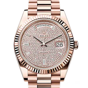 【2023年03月】ロレックス デイデイト 228235 エバーローズゴールド 40mm パヴェダイヤ 中古品