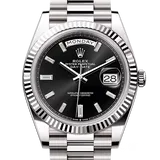 ロレックス デイデイト 228239 ブライトブラック ホワイトゴールド 40mm