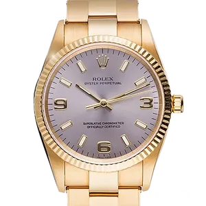 【2025年09月】ロレックス オイスターパーペチュアル 14238 イエローゴールド 34mm グレー 中古品