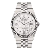 ロレックス ランドドゥエラー 127334 インテンスホワイト ハニカムモチーフ ステンレススチール+ホワイトゴールド 40mm