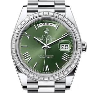 【2025年01月】ロレックス デイデイト 228396TBR プラチナ 40mm オリーブグリーン 新品