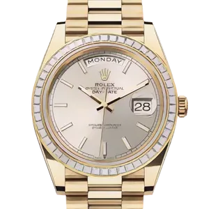 【2022年02月】ロレックス デイデイト 228398TBR イエローゴールド 40mm シルバー 未使用品