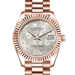 【2023年10月】ロレックス デイトジャスト 278275 エバーローズゴールド 31mm シルバーフローラルモチーフ 未使用品