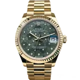 ロレックス デイトジャスト 278278 オリーブグリーンフローラルモチーフ イエローゴールド 31mm