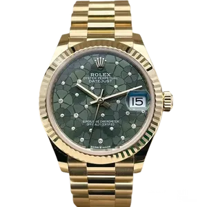 【2025年10月】ロレックス デイトジャスト 278278 イエローゴールド 31mm オリーブグリーンフローラルモチーフ 中古品