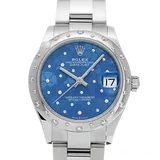 ロレックス デイトジャスト 278344RBR アズーロブルーフローラルモチーフ ステンレススチール 31mm