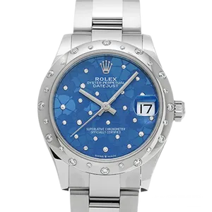 【2024年10月】ロレックス デイトジャスト 278344RBR ステンレススチール 31mm アズーロブルーフローラルモチーフ 新品