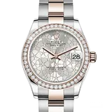 ロレックス デイトジャスト 278381RBR シルバーフローラルモチーフ ステンレススチール+エバーローズゴールド 31mm