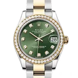 ロレックス デイトジャスト 278383RBR オリーブグリーン ステンレススチール+イエローゴールド 31mm