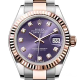 ロレックス レディ デイトジャスト 279171 オーベルジーヌ ステンレススチール+エバーローズゴールド 28mm