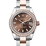 ロレックス デイトジャスト 279381RBR チョコレート ステンレススチール+エバーローズゴールド 28mm