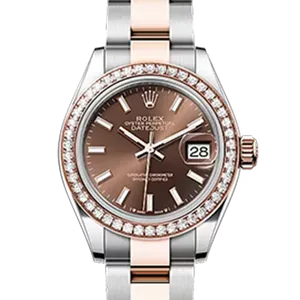 【2025年10月】ロレックス デイトジャスト 279381RBR ステンレススチール+エバーローズゴールド 28mm チョコレート 中古品