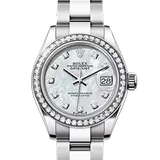 ロレックス レディ デイトジャスト 279384RBR ホワイトマザーオブパール ステンレススチール+ホワイトゴールド 28mm