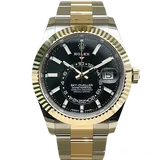 ロレックス スカイドゥエラー 336933 ブライトブラック ステンレススチール+イエローゴールド 42mm