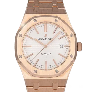 【2025年04月】オーデマピゲ ロイヤルオークセルフワインディング 15400OR.OO.1220OR.02 ピンクゴールド 41mm シルバー 中古品