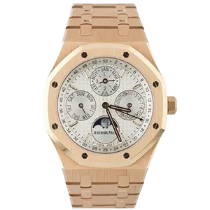 【2025年05月】オーデマピゲ ロイヤルオークパーペチュアルカレンダー 26574OR.OO.1220OR.01 ピンクゴールド 41mm シルバー 中古品