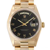 ロレックス デイデイト 18038 ブラック イエローゴールド 36mm