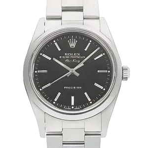 【2023年10月】ロレックス エアキング 14000 ステンレススチール 34mm ブラック 中古品