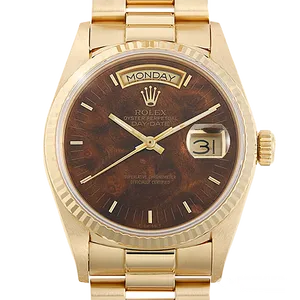 【2025年03月】ロレックス デイデイト 18038 イエローゴールド 36mm ウォールナット 中古品