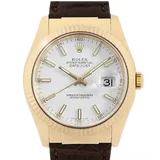 ロレックス デイトジャスト 116138 ホワイト イエローゴールド 36mm