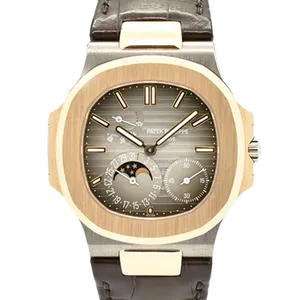 【2025年08月】パテックフィリップ ノーチラス 5712GR-001 ピンクゴールド+ホワイトゴールド 43mm×38mm グレー 中古美品