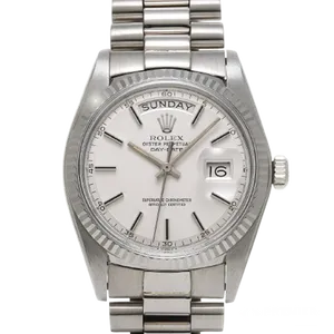 【2022年02月】ロレックス デイデイト 1803 ホワイトゴールド 36mm シルバー 中古品