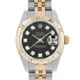 ロレックス デイトジャスト 179173G ブラック ステンレススチール+イエローゴールド 26mm