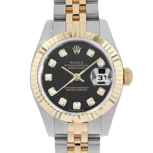 【2023年01月】ロレックス デイトジャスト 179173G ステンレススチール+イエローゴールド 26mm ブラック 中古品