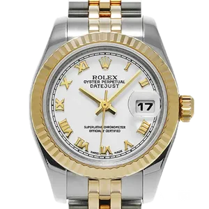 【2025年08月】ロレックス デイトジャスト 179173 ステンレススチール+イエローゴールド 26mm ホワイト 中古品