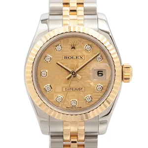 【2022年06月】ロレックス デイトジャスト 179173G ステンレススチール+イエローゴールド 26mm シャンパン 中古品