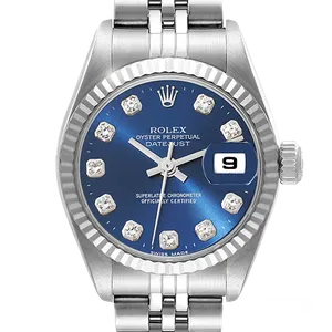 【2025年09月】ロレックス デイトジャスト 79174G ステンレススチール+ホワイトゴールド 26mm ブルー 中古品