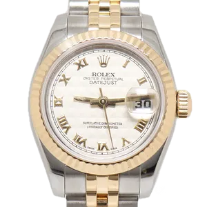 【2025年07月】ロレックス デイトジャスト 179173 ステンレススチール+イエローゴールド 26mm アイボリーピラミッド 中古品