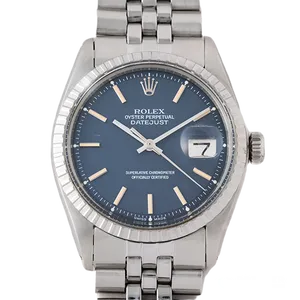 【2025年10月】ロレックス デイトジャスト 1603 ステンレススチール 36mm ブルー 中古品