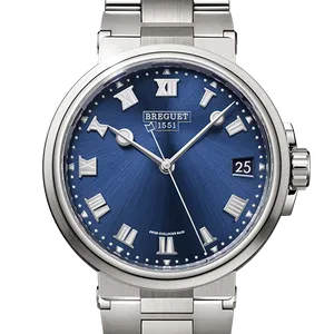 【2025年10月】ブレゲ マリーン 5517TI_Y1_TZ0 チタン 40mm ブルー 中古美品