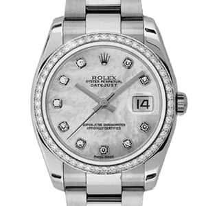 【2022年03月】ロレックス デイトジャスト 116244 ステンレススチール 36mm ホワイトシェル 中古美品