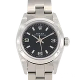 ロレックス オイスターパーペチュアル 76080 ブラック ステンレススチール 24mm