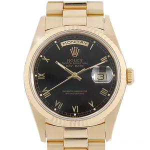 【2022年10月】ロレックス デイデイト 18238 イエローゴールド 36mm ブラック 中古品