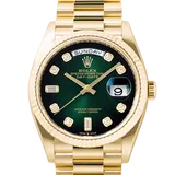 ロレックス デイデイト 128238A グリーン イエローゴールド 