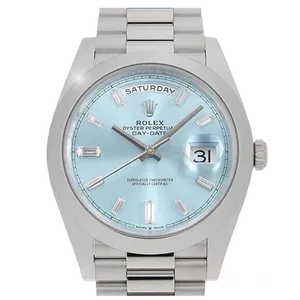 【2022年11月】ロレックス デイデイト 228206A プラチナ 40mm アイスブルー 未使用品