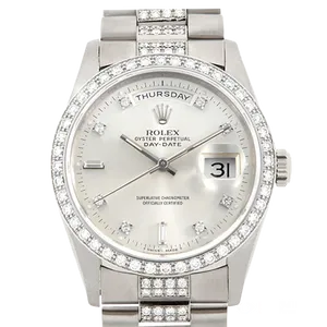 【2022年02月】ロレックス デイデイト 18349A ホワイトゴールド 36mm シルバー 中古品