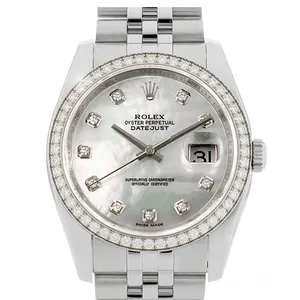 【2022年08月】ロレックス デイトジャスト 116244NG ステンレススチール+ホワイトゴールド 36mm ホワイトシェル 中古品
